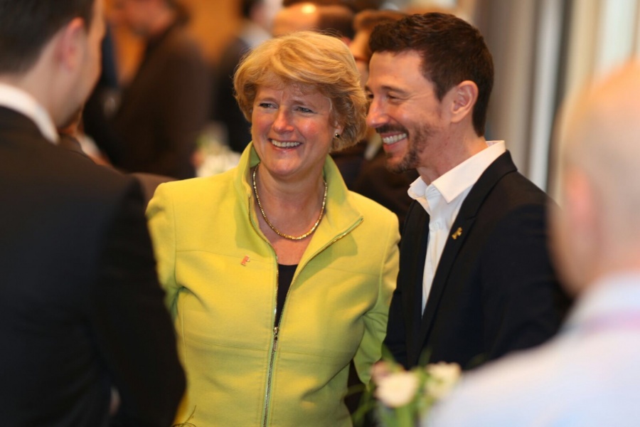 Monika Grütters und Oliver Berben beim Filmpolitischen Empfang der Jungen Union Deutschlands
